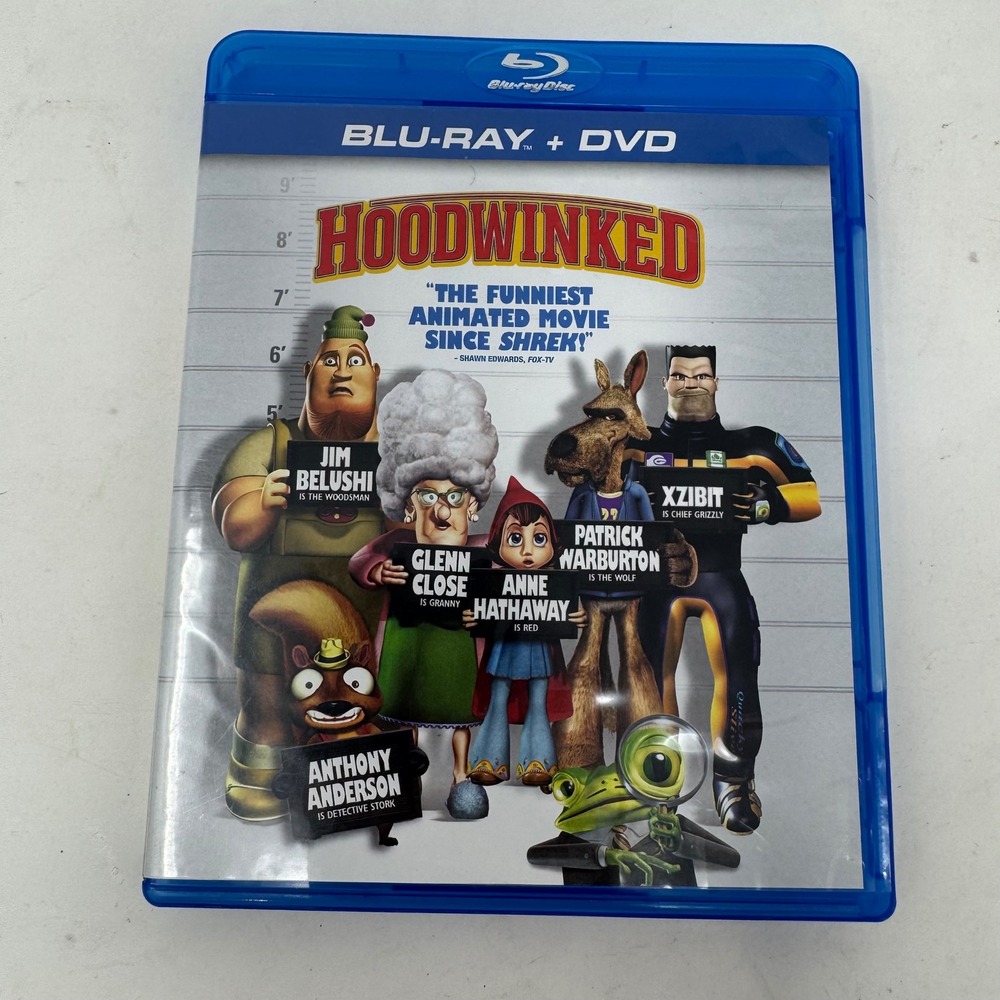 Hoodwinked Blu-ray DVD 2-Disc Set Animated Comedy Anne Hathaway Glenn Close OOP